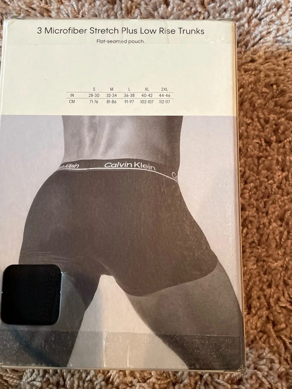 NWT Black Calvin Klein Black Low Rise Microfiber Stretch Trunks (3-Pack)